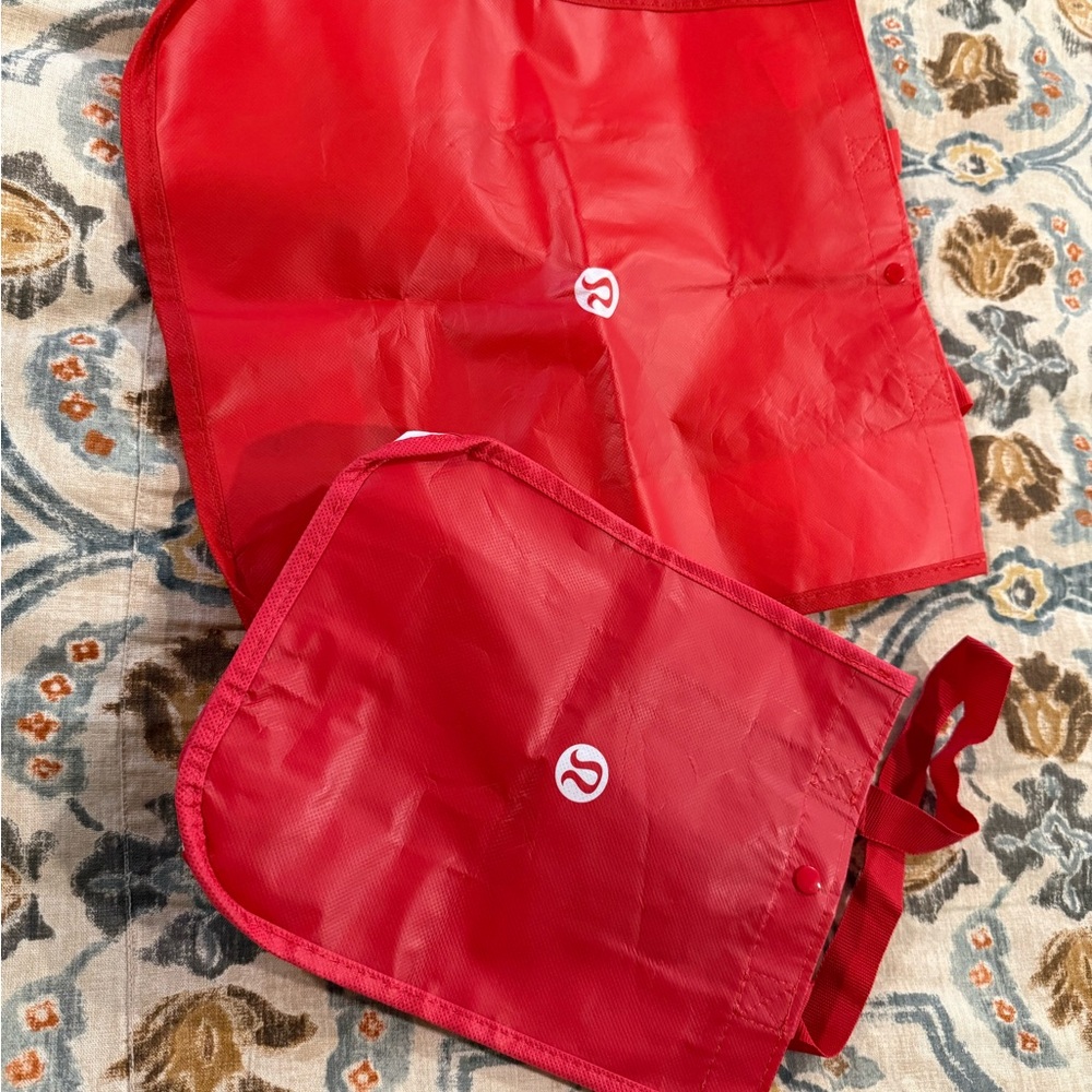 lululemon athletica Red Foldable Tote Set